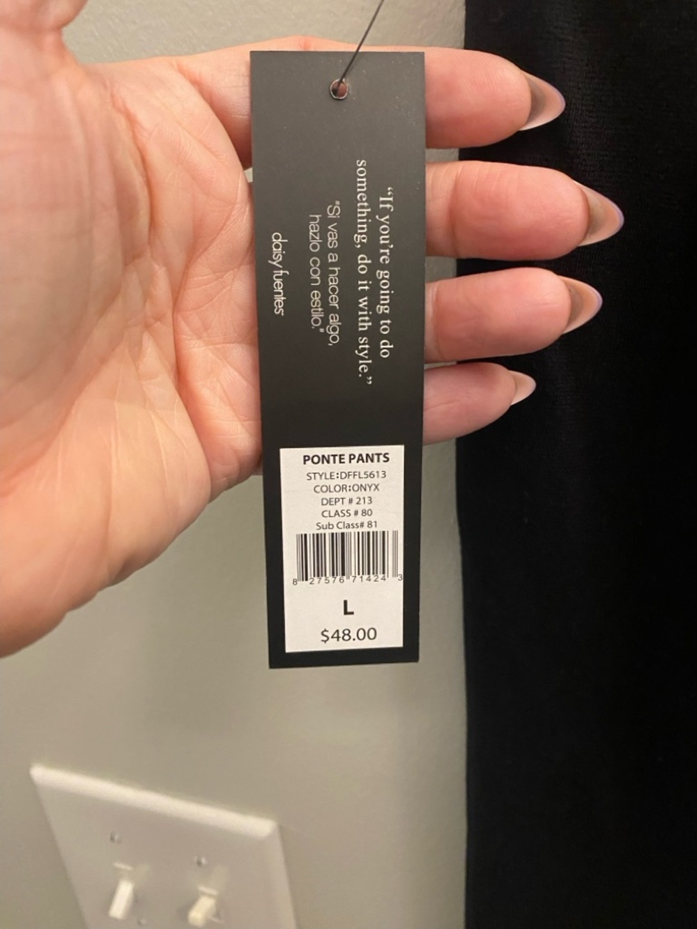 daisy fuentes Boot Cut Pants in Black - Picture 3 of 5